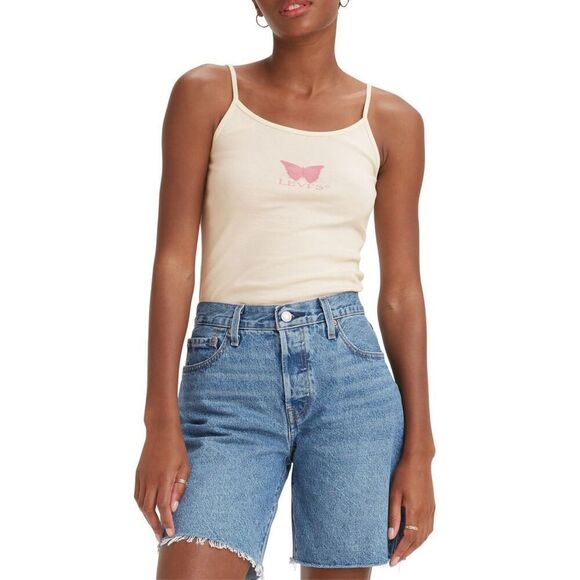 Women's Levi's Graphic Print Levi Tank, Size: XL, Natural - Picture 1 of 3